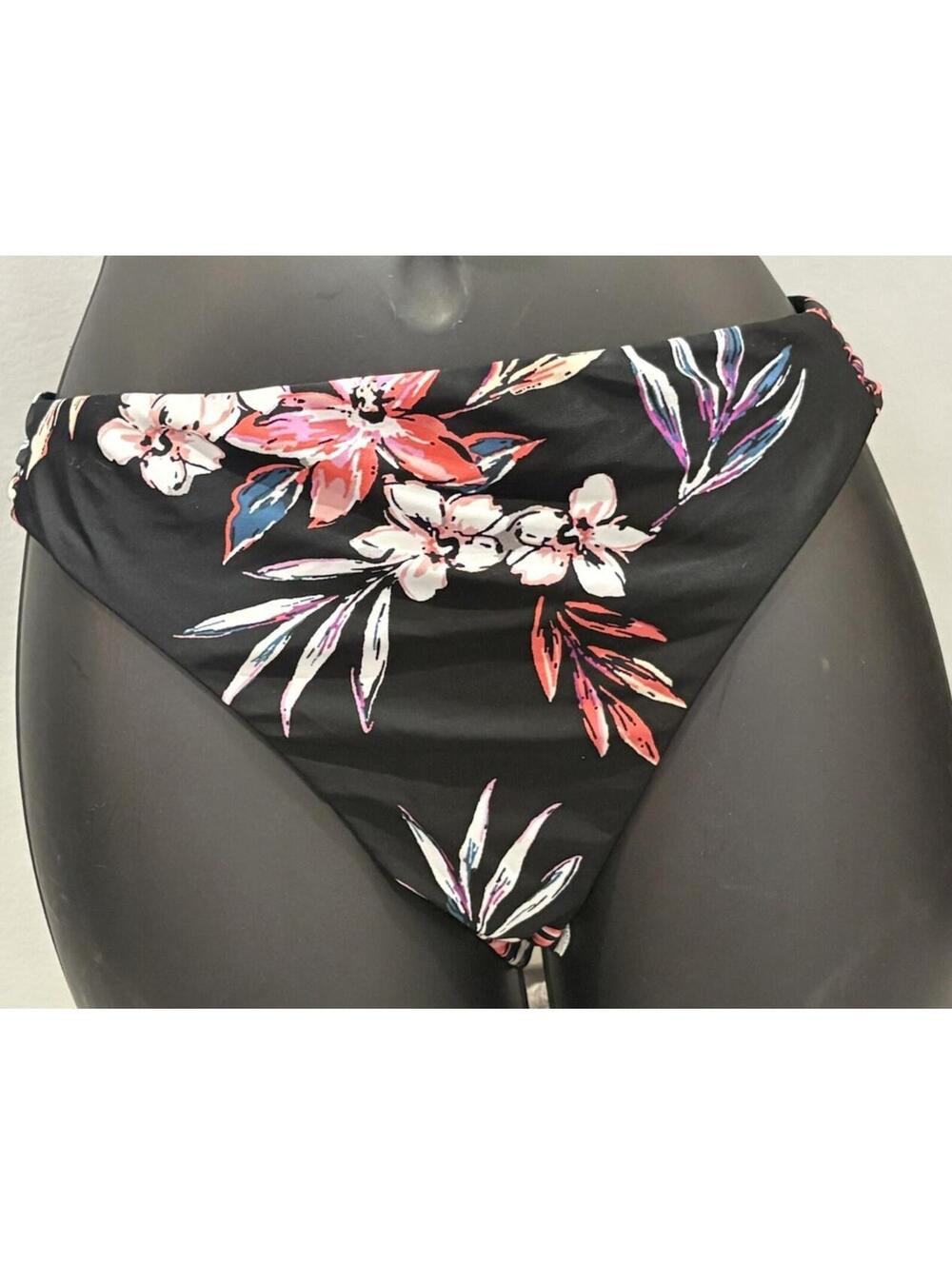 Bar lll bikini bottoms black floral nwt macys bundle XL